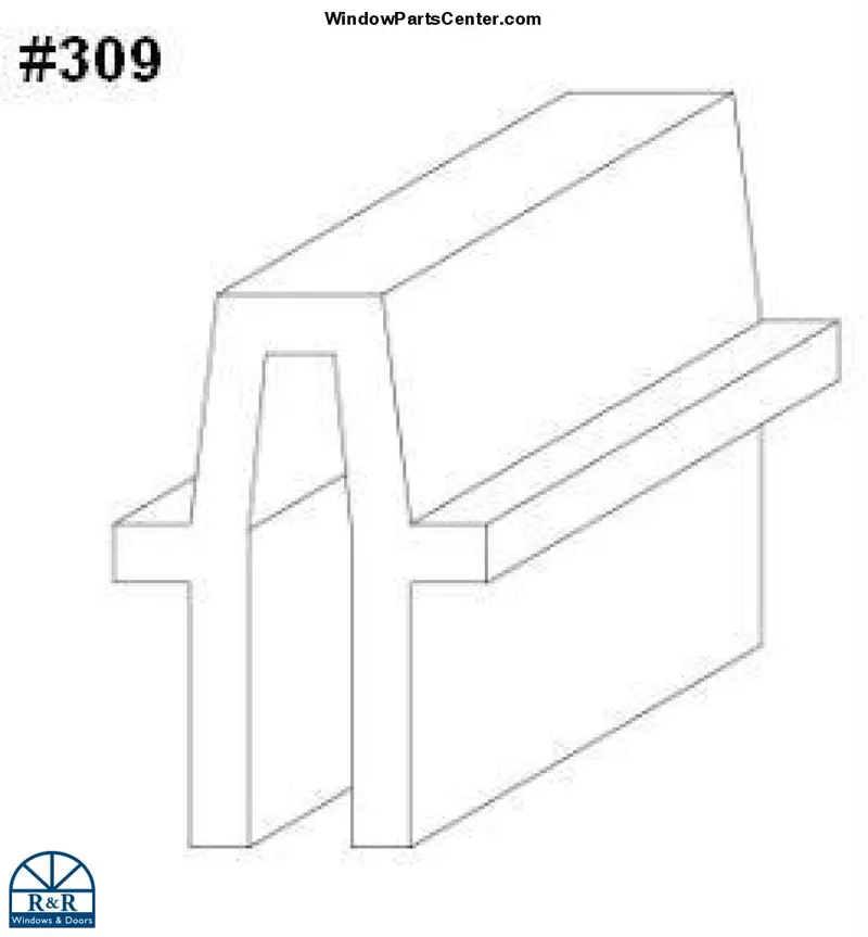 309 Concealed Jambliner Sash Bumper – Soft-Close Window Cushion 1