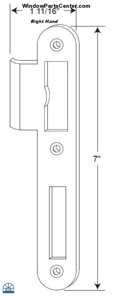 880 Gu Combined Latch & Deadbolt Strike Plate 3