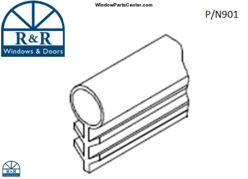 901 Gray Bulb-Type Weatherstrip – Flexible Compression Seal 1