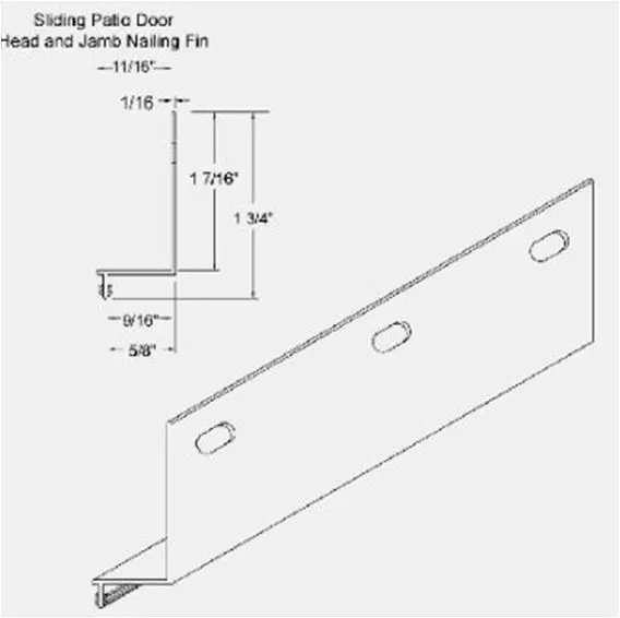 963 White Sliding Patio Door Nailing Fin – Sold Separately 1