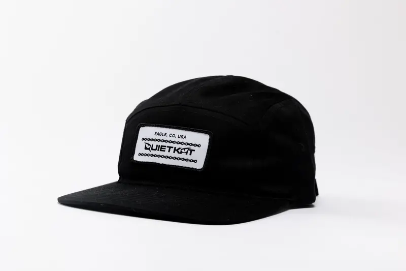 Adjustable 5-Panel Cotton Twill Hat – Matte Black 1
