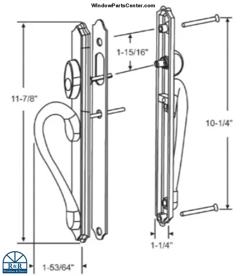 Ashland Inspirations Sliding Patio Door Handle Set 1