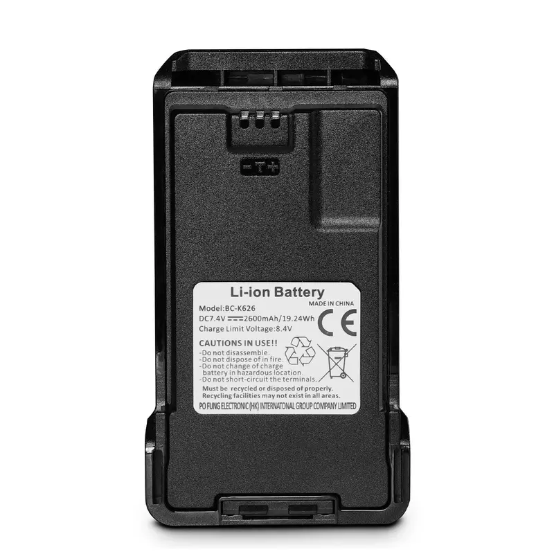 Baofeng Bc-K626 Replacement Battery – 2600 Mah, 7.4V Li-Ion, Type-C Charging, Designed For K6 Radios 1