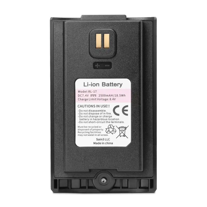 Baofeng Rl-17 High-Capacity Battery – 2500 Mah, Type-C Charging, For Uv-17R Series Radios 1
