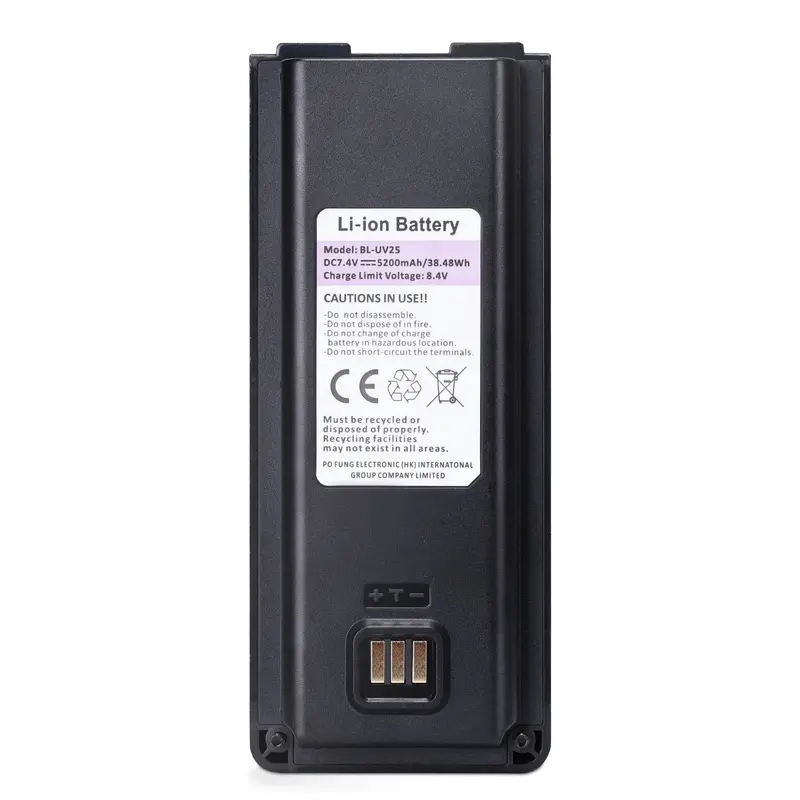 Baofeng Uv-25B Replacement Battery – 5200 Mah, Usb-C Charging, 7.4V High-Capacity Pack 1