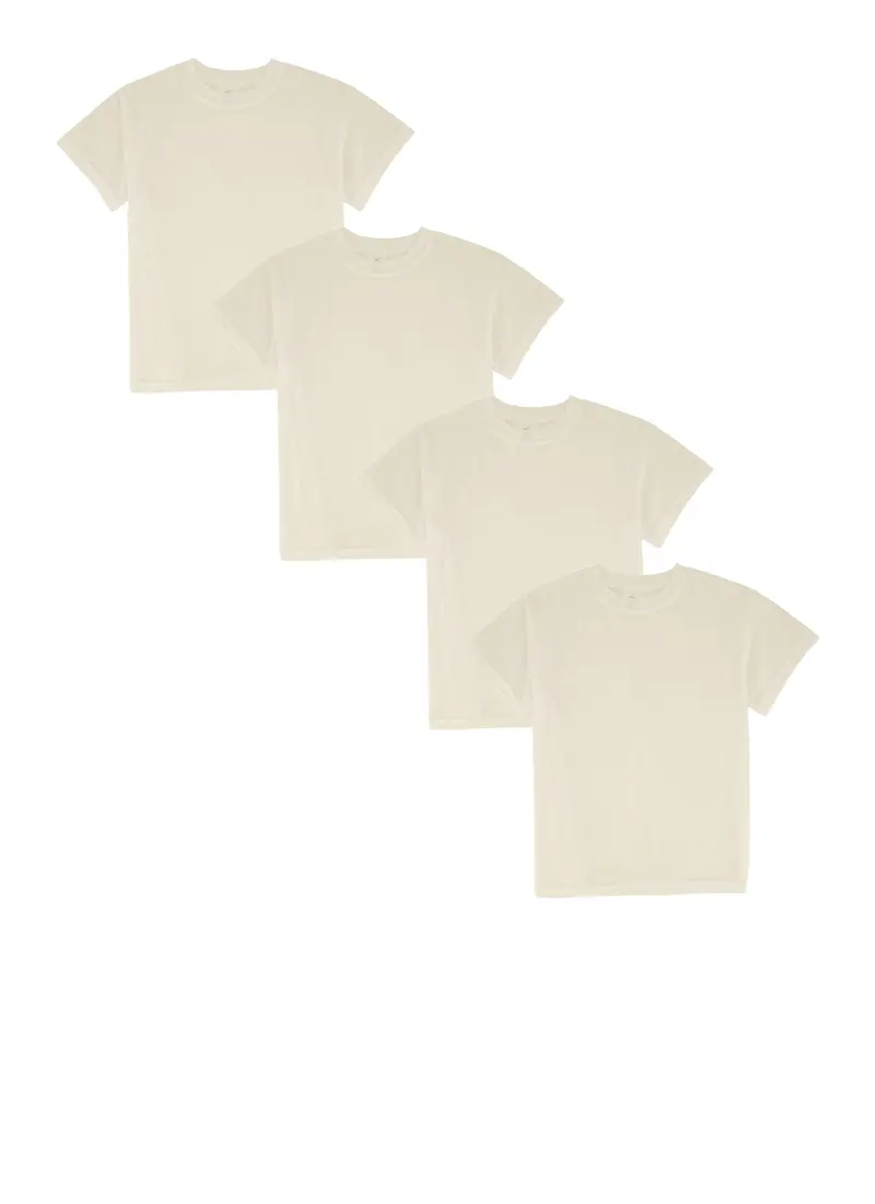 Boys' Basic Crew Neck T-Shirts – 4-Pack Everyday Essentials 1