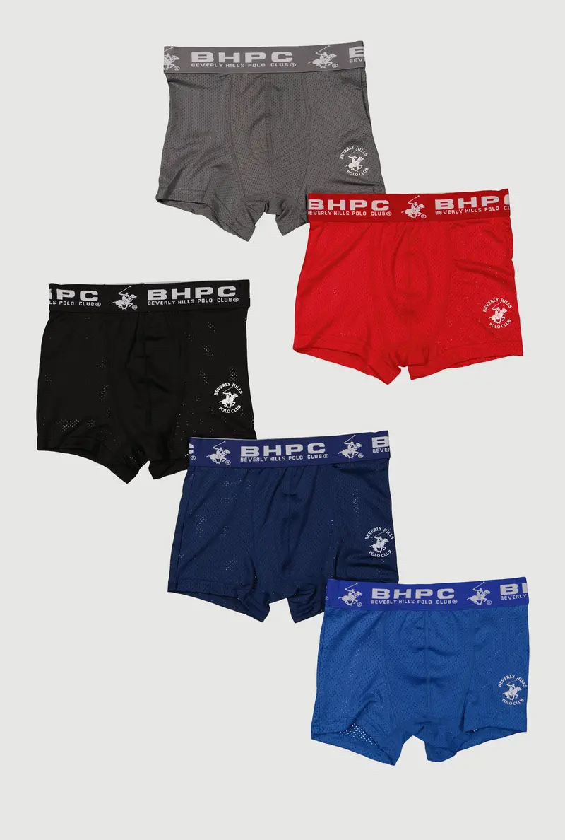 Boys' Breathable Mesh Boxer Briefs – 5-Piece Comfort Fit Pack 1