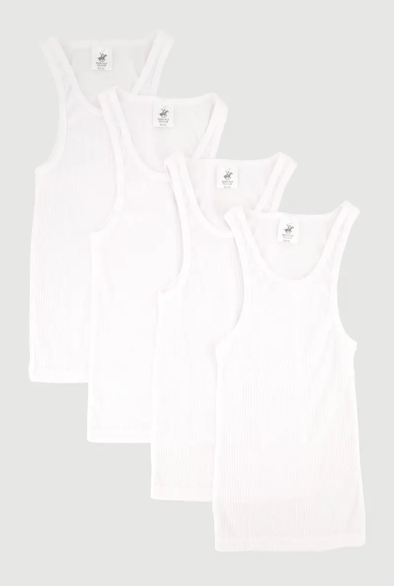 Boys' Rib-Knit Sleeveless Tank Tops – 4-Pack 1
