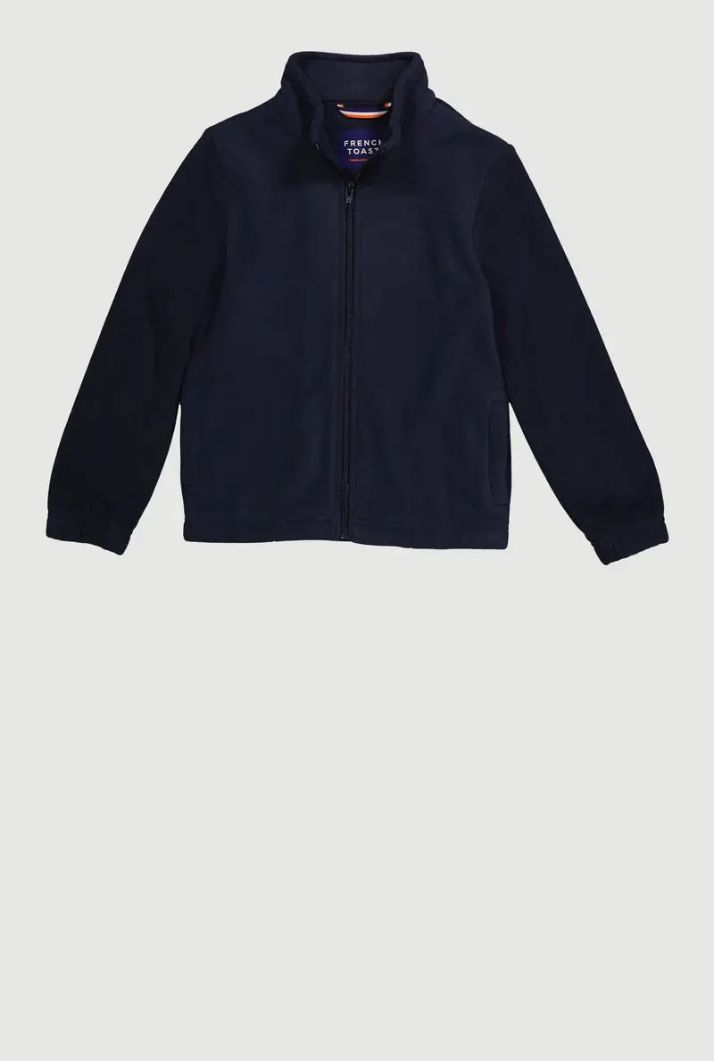 Boys' Solid Fleece Mock-Neck Jacket, Sizes 4-7 1