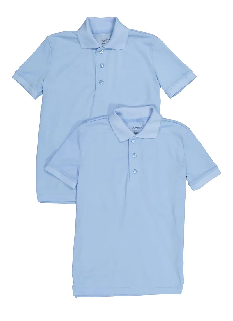 Boys' Solid Pique Polo Shirts (2-Pack), Sizes 8–16 1