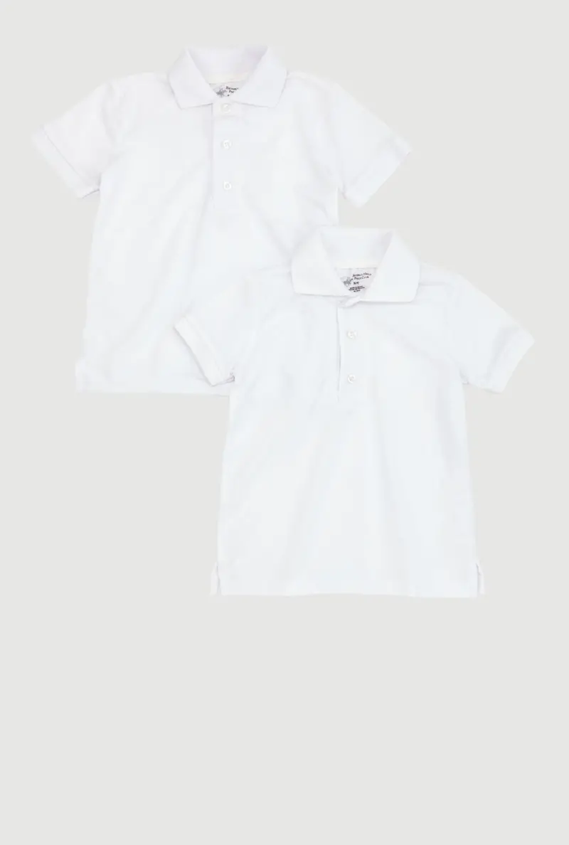 Boys' Solid Polo Shirt Set (2-Pack), Sizes 4–7 1