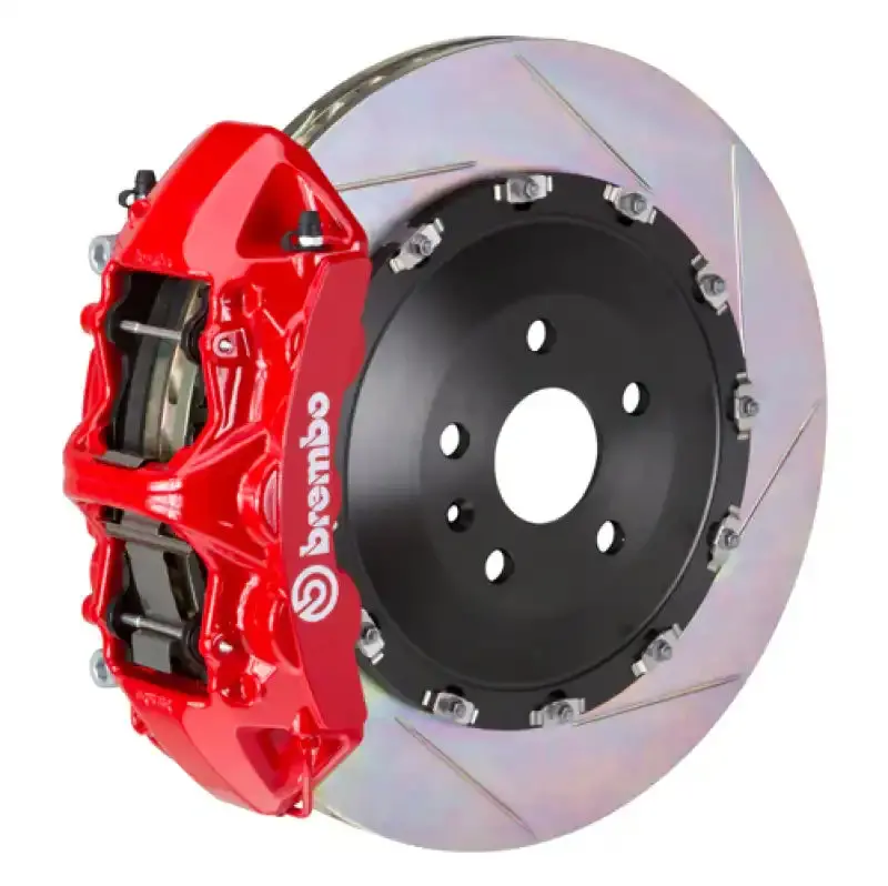 Brembo Front Gt Big Brake Kit For Mercedes-Benz Glc-Class (X253/C253): 6-Piston Calipers, 405X34Mm Two-Piece Slotted Rotors, Red Finish 1