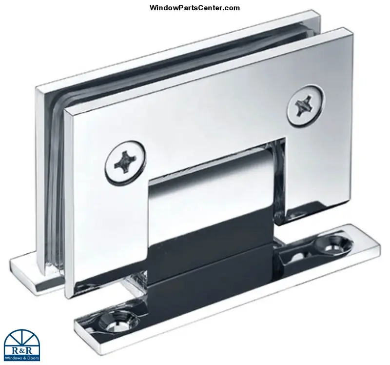 Brixwell S802 Solid Brass Square H-Back Shower Hinge – Wall-To-Glass (22-244Bch-H/22-224Bnk-H) 1