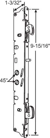 C1067 Two-Point Mortise Lock – Amesbury Truth Gemini I & Ii Sliding Door System (No Trim Plate) 1