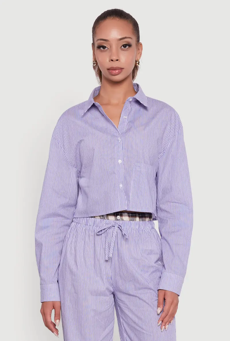 Classic-Fit Striped Button-Down Shirt 1