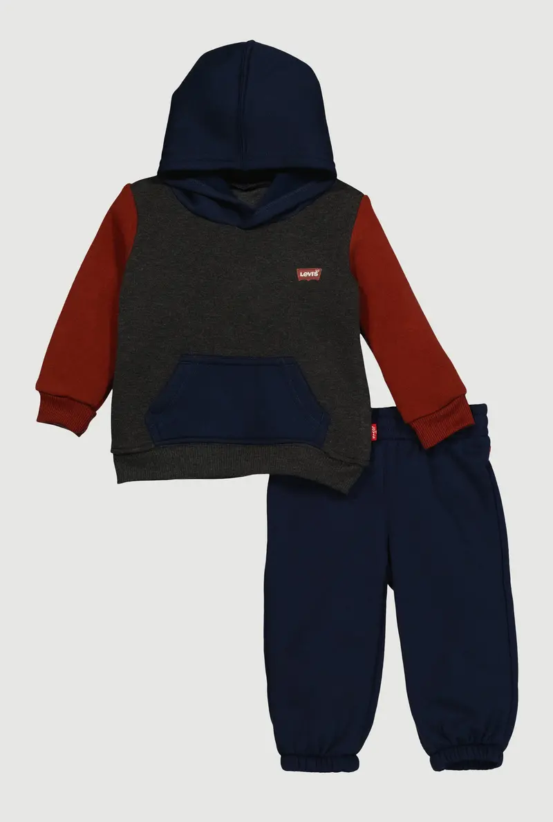 Color-Block Levi'S® Hoodie And Sweatpants Set For Toddlers, 12–24 Months 1
