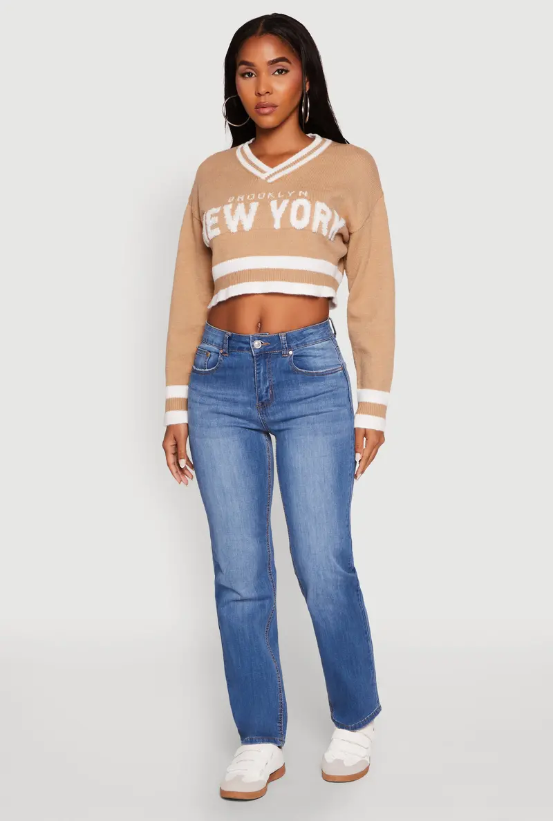 Daisy Chenille Sweater With New York Graphic Print 1