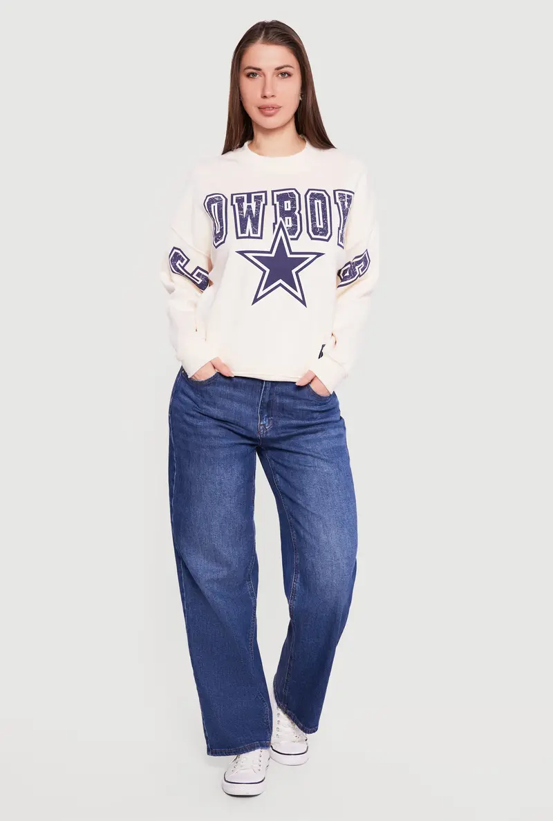 Dallas Cowboys Nfl Fleece Pullover Hoodless Sweatshirt 1