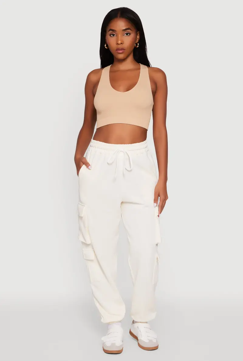 Drawstring Cargo Sweatpants – High-Waisted Comfort Fit For Curves 1