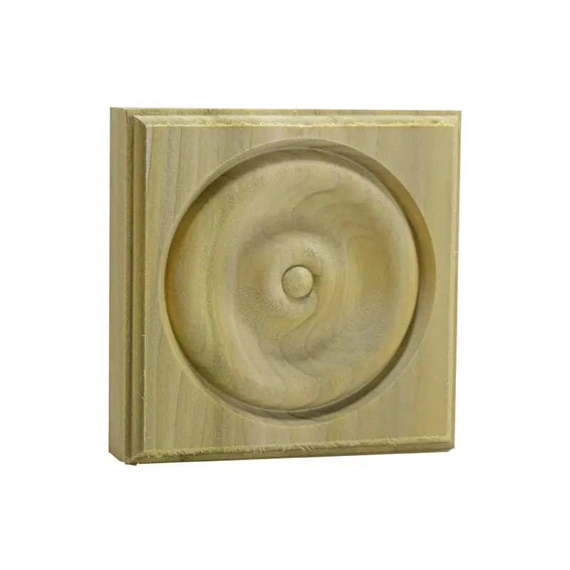 Ewap40 Decorative Rosette Corner Block – 1" × 4" Square 1