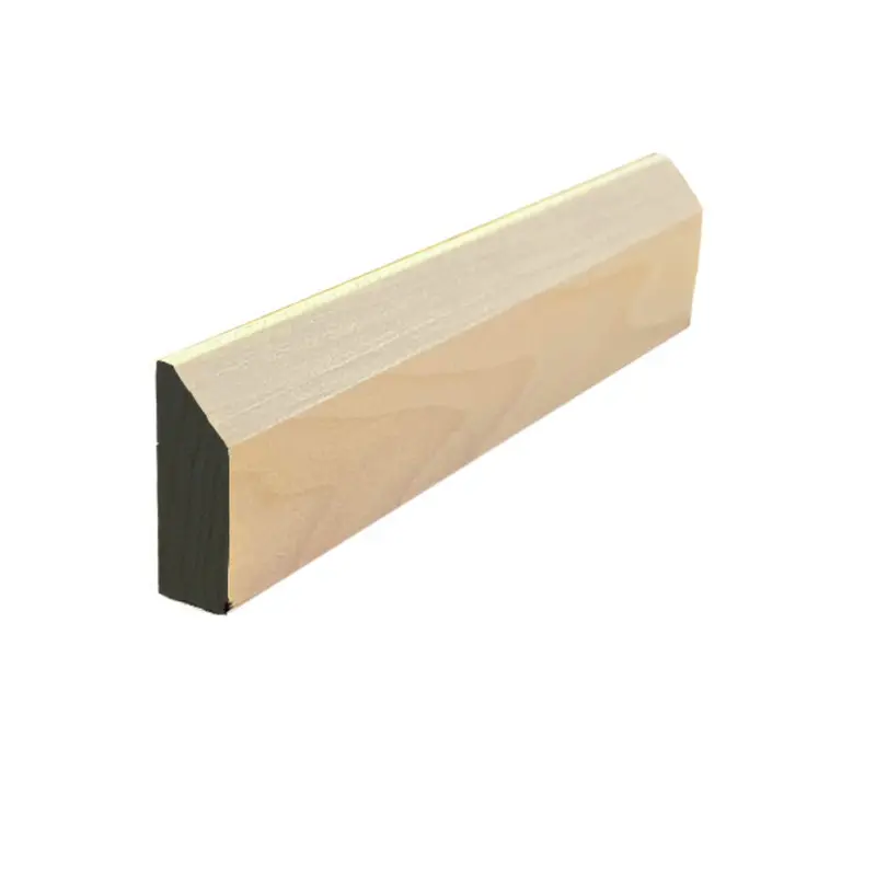 Ewbs21 Unfinished Beveled Baseboard Shoe – 1-1/8″ Height × 3/8″ Edge