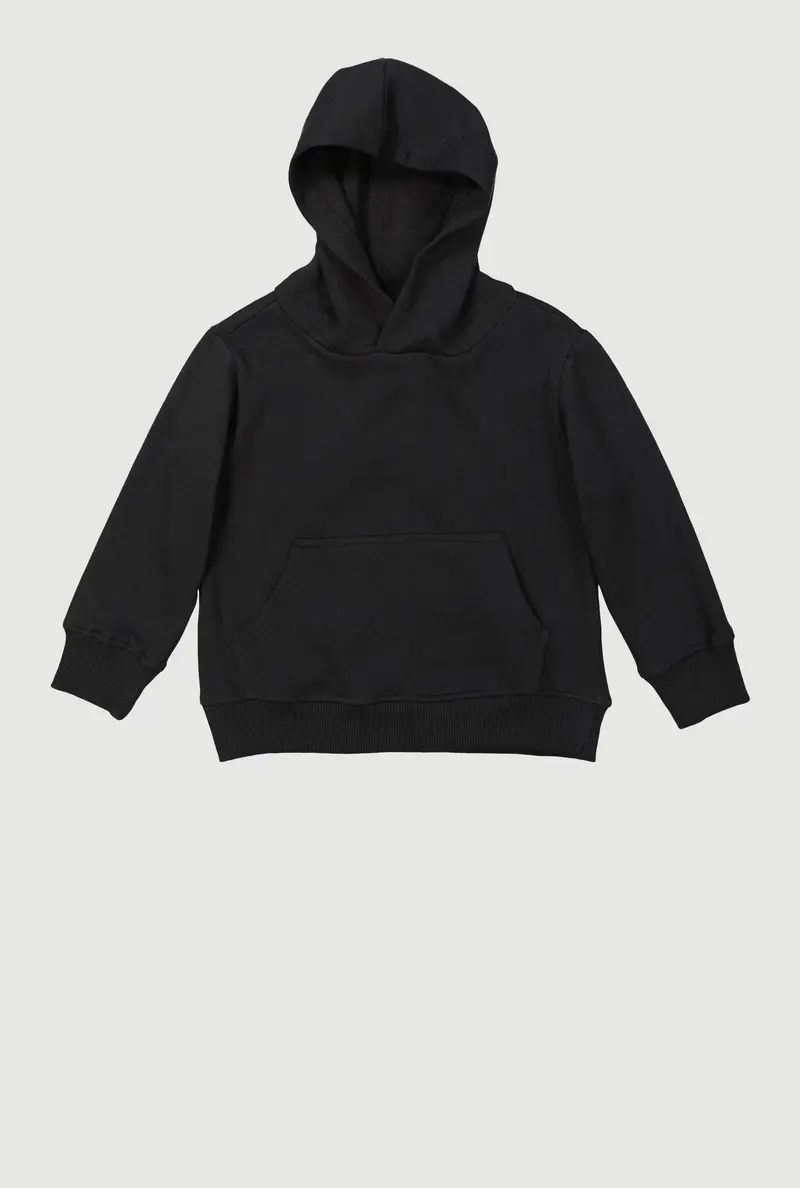Fleece-Lined Kangaroo Pocket Sweatshirt For Toddler Boys 1