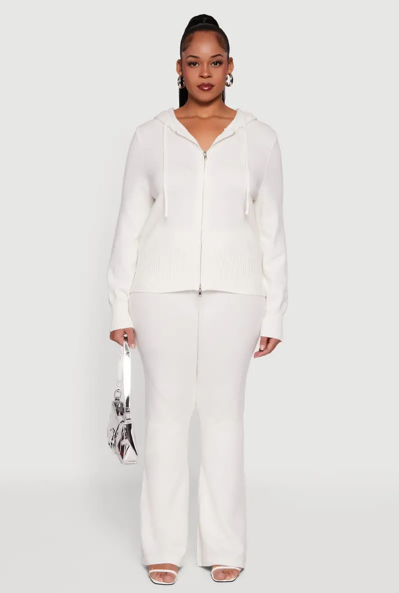 Fold-Over Flare Pants With Pull-On Ease 1