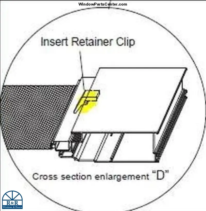 Grandeur Screen Door Retainer Clip – Heavy-Duty Plastic Fastener (Model 869) 1