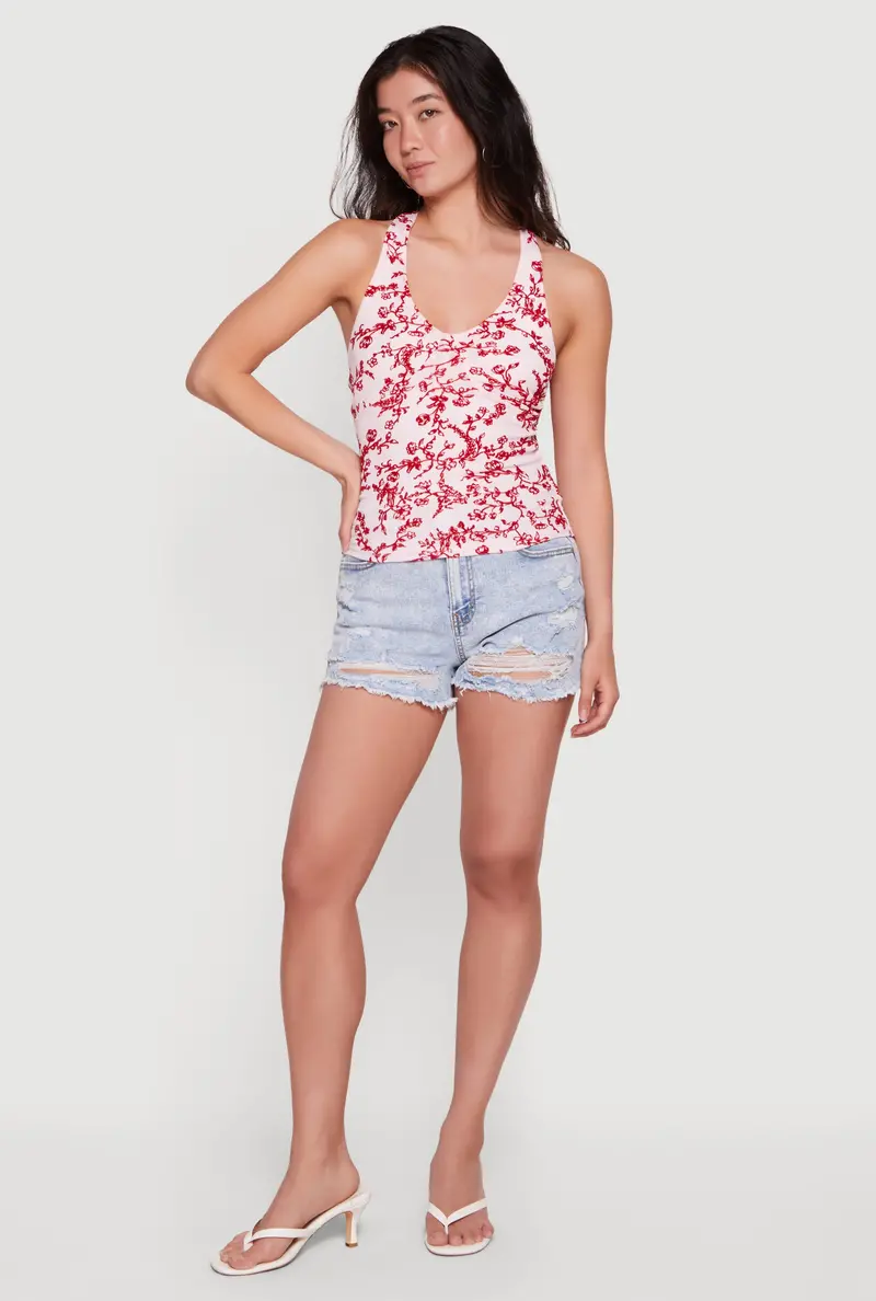 Halter Neck Blouse With Printed Pattern And Tie-Back Detail (2) 1