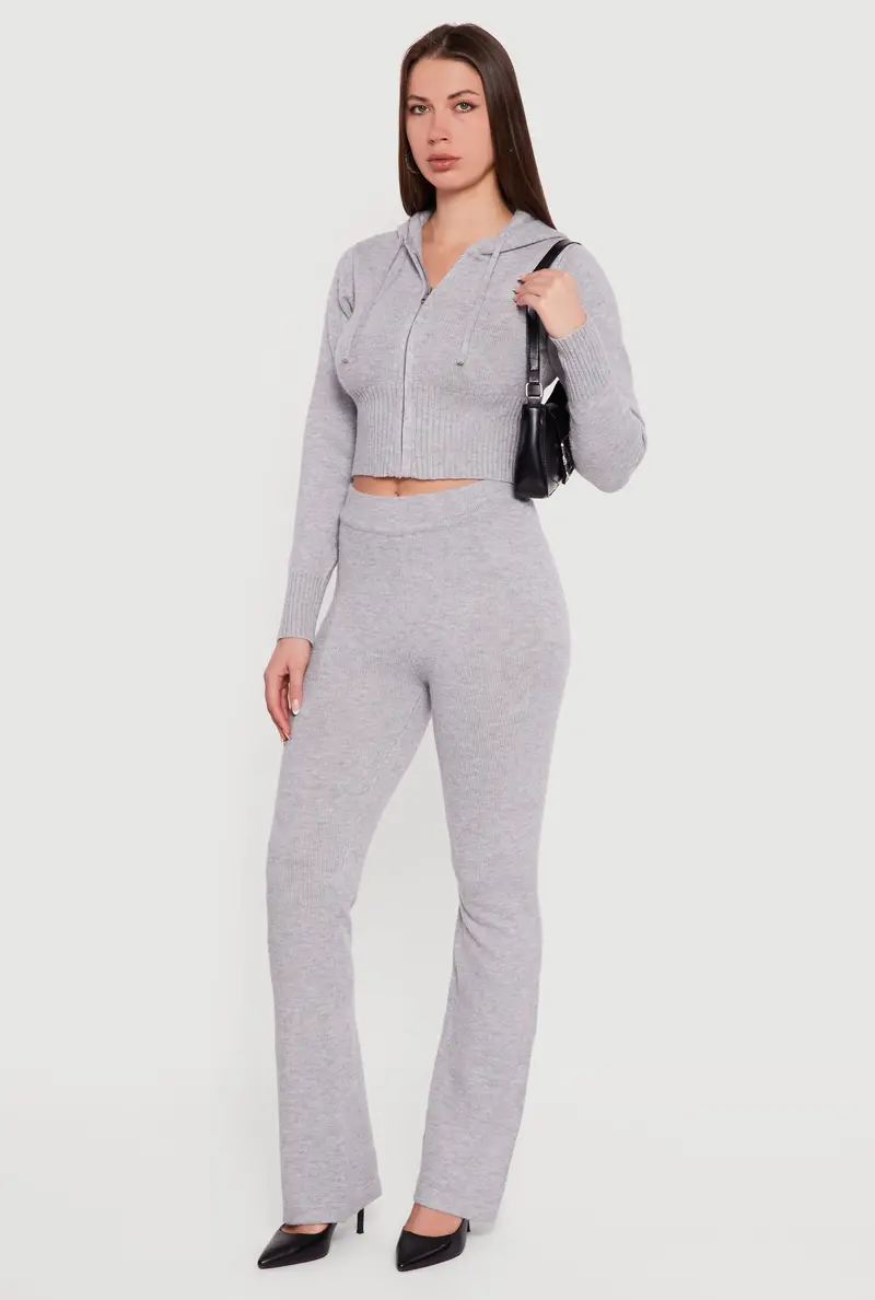 High-Waisted Bootcut Trousers 1