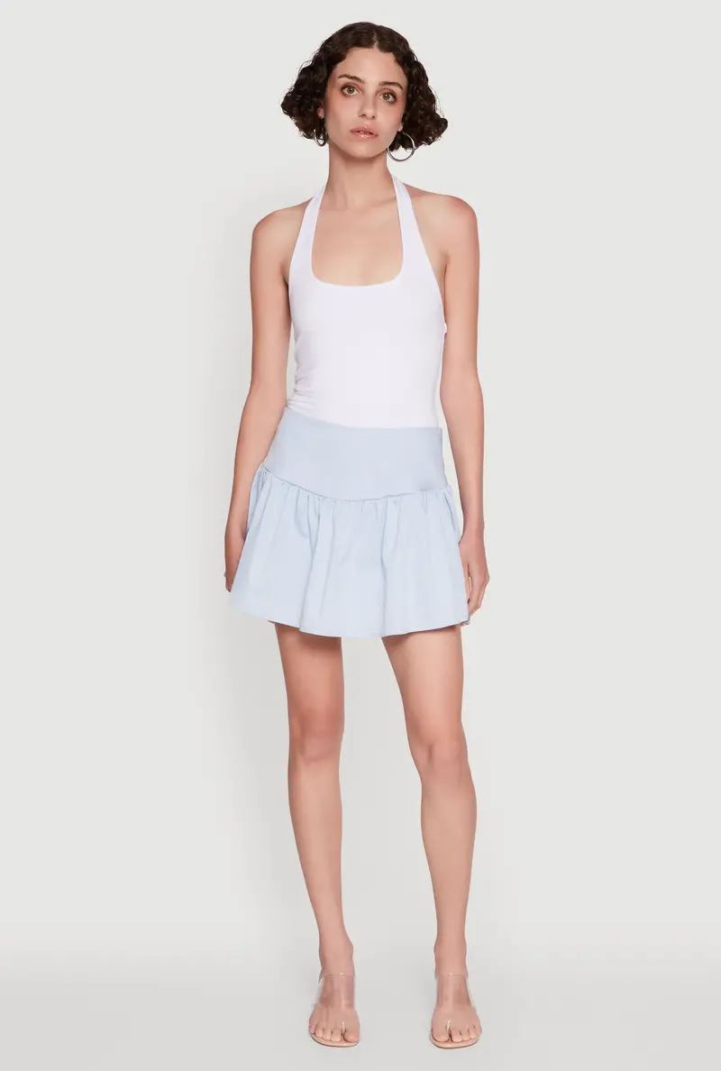 High-Waisted Mini Skater Skirt With Flared Silhouette 1
