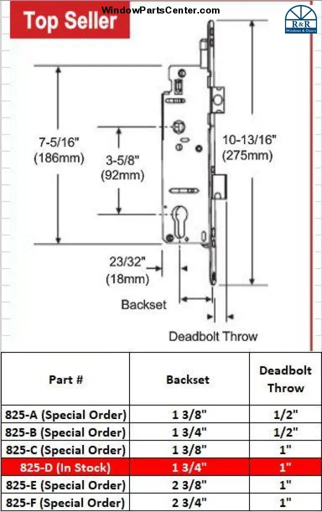 Hoppe 825 Single-Point Gearbox For Window Hardware 2