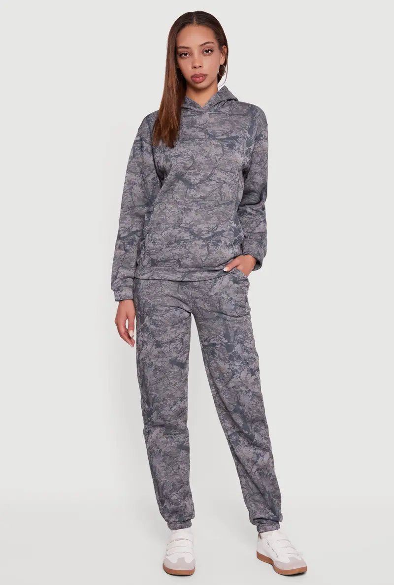 Hunter Camo Fleece High-Waisted Sweatpants 1