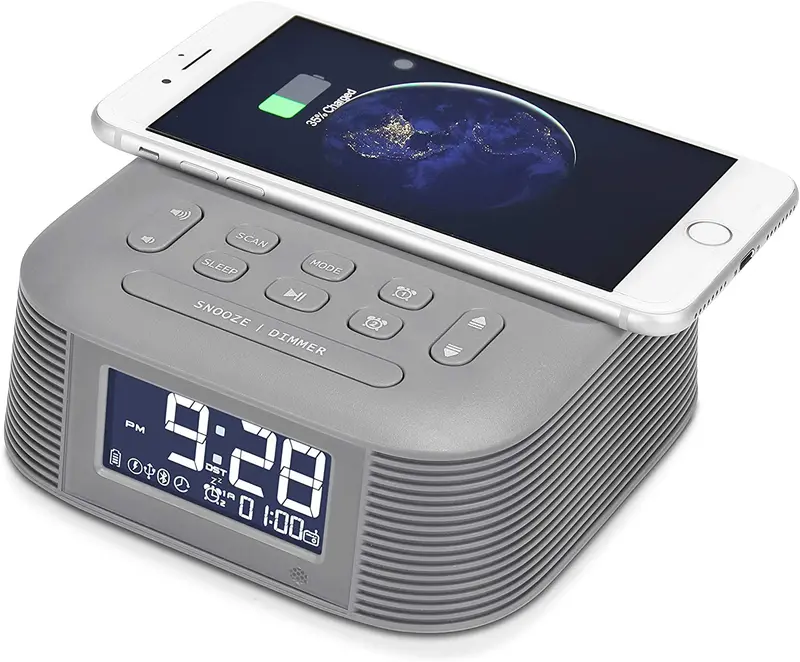 Instabox D10 Wireless Charging Alarm Clock With Fm Radio – Discontinued Edition 1