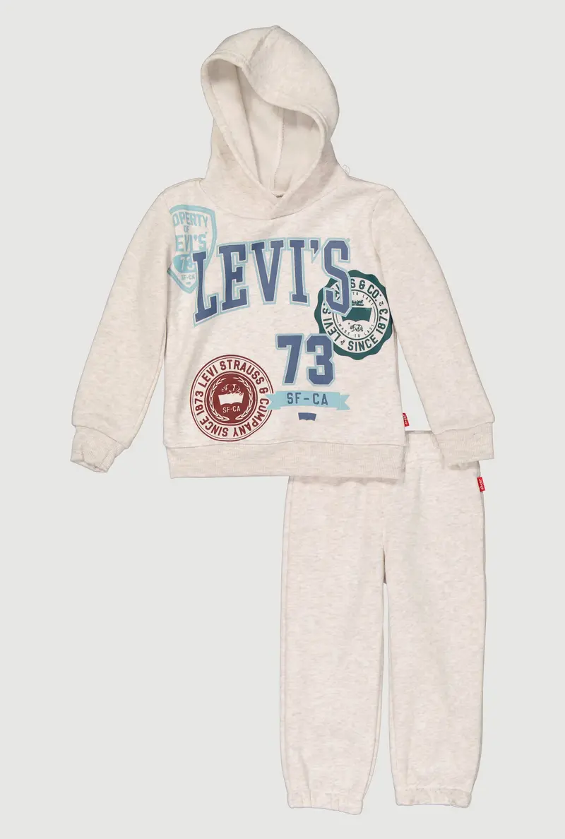 Levi’S® 73 Vintage Print Sweatshirt & Sweatpants Set For Toddler Boys 1