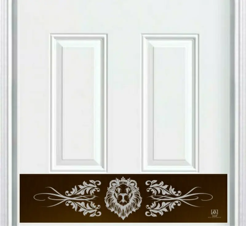 Lion’S Den Engraved Kick Plate – Decorative & Durable Entryway Protection