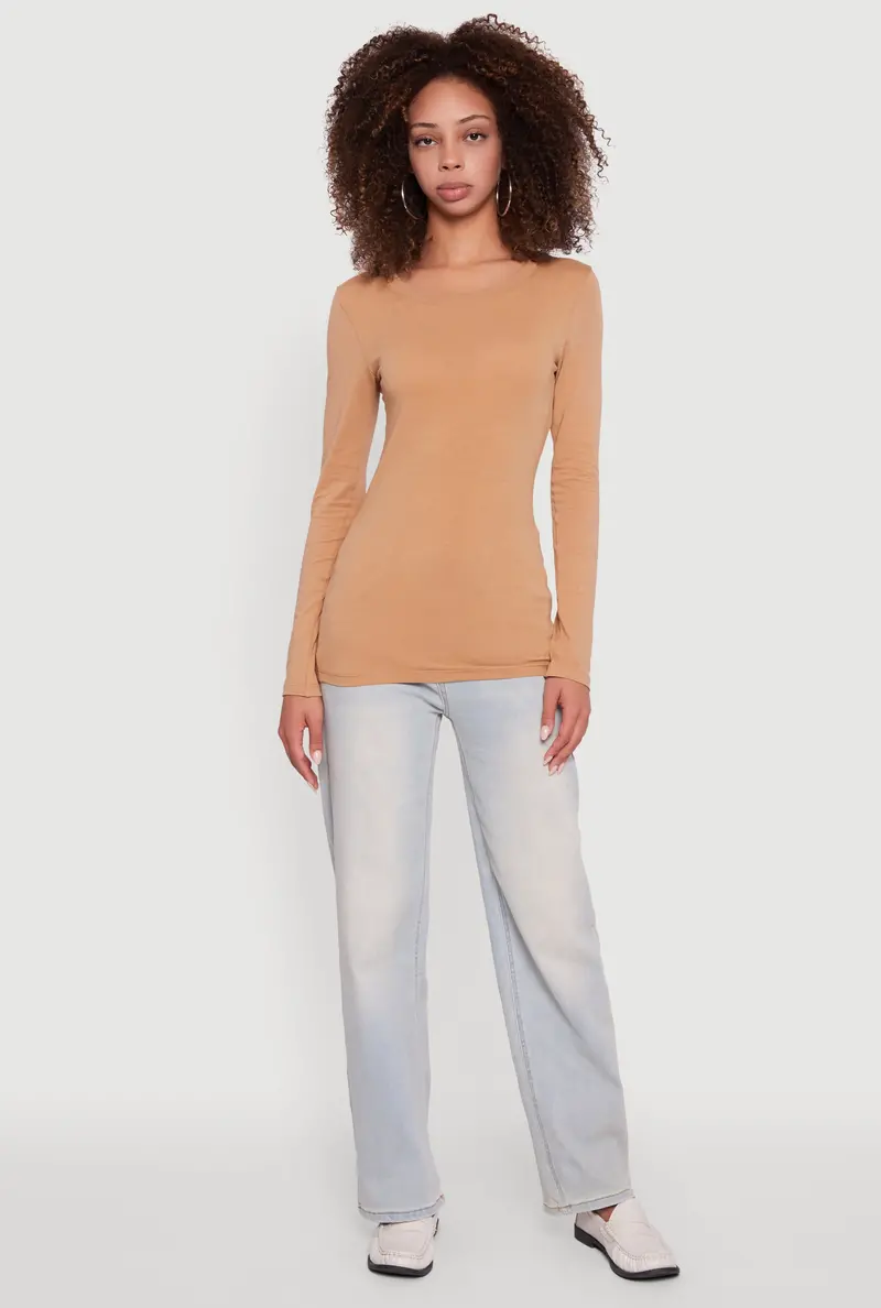 Long Sleeve Crew Neck Casual T-Shirt 1