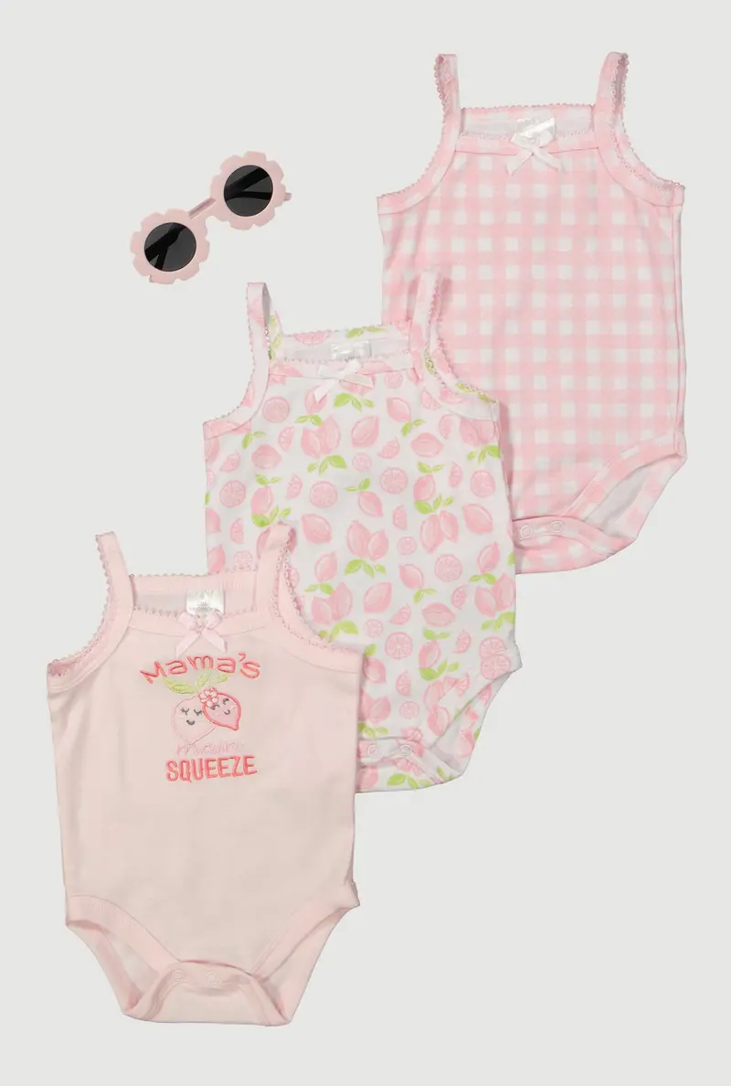 Mama’S Main Squeeze Graphic Bodysuits & Sunglasses – Baby Girls (0–9 Months) 1