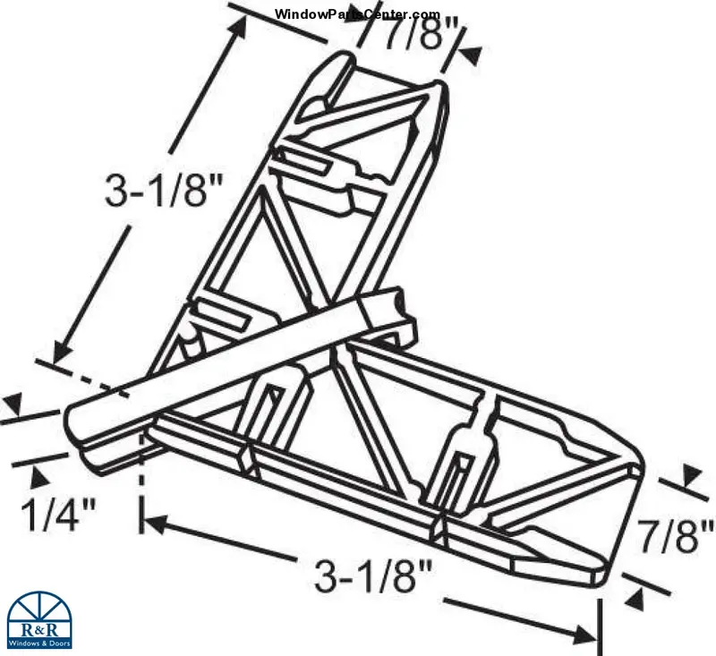Mitered Corner Key Replacement For Sliding Screen Patio Doors – Model S6003 1