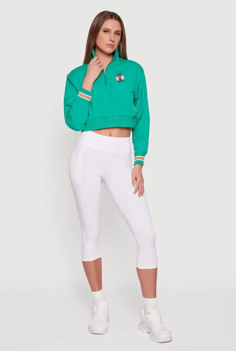 Nba Boston Celtics Cropped Quarter-Zip Windbreaker 1