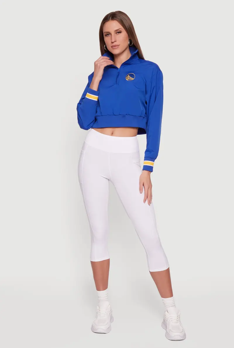 Nba Golden State Warriors Cropped Quarter-Zip Windbreaker 1