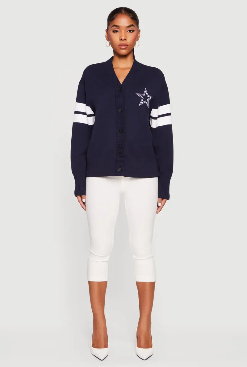 Nfl Dallas Cowboys Youth Cardigan Sweater 1