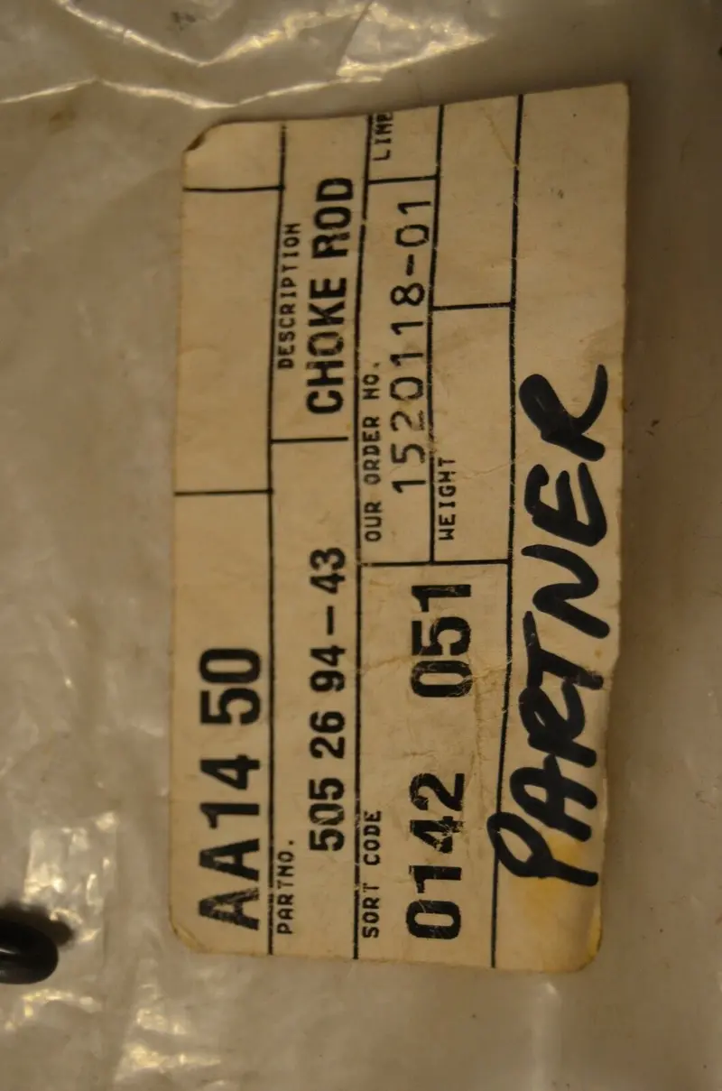 Nos Partner Choke Rod – Genuine Part #505269443 1