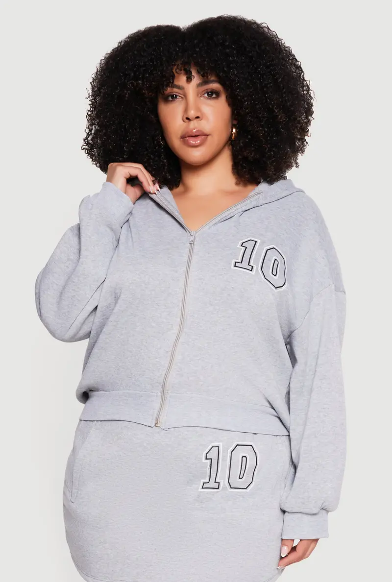 Oversized Graphic Zip Hoodie – Plus Size Streetwear 1