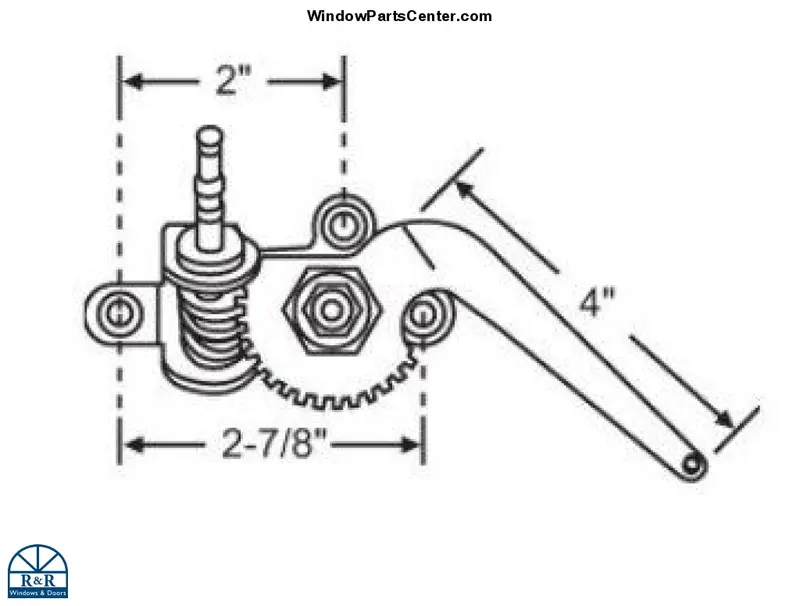 Peachtree Non-Handed Casement Crank Operator Drag Link – Universal Fit 1