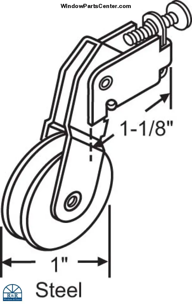 Peachtree Steel-Wheel Screen Door Roller 1
