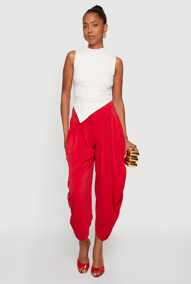 Pleated Harem-Style Dress Pants 1