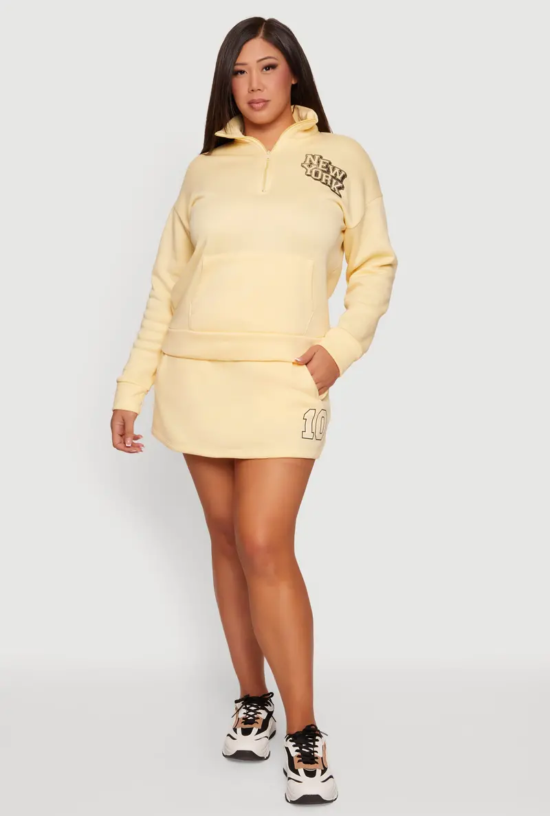 Plus Size Graphic Mini Skirt – Lined With Built-In Shorts For Coverage 1