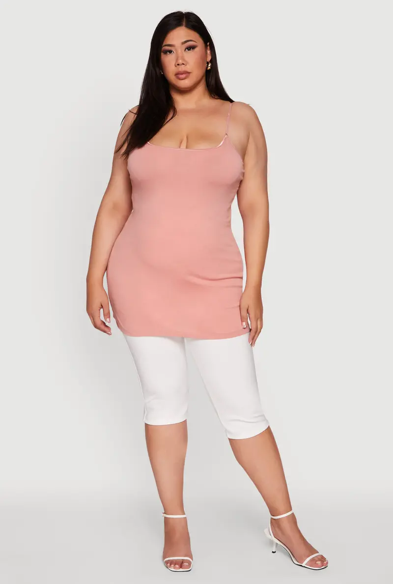 Plus-Size Solid Scoop-Neck Camisole 1