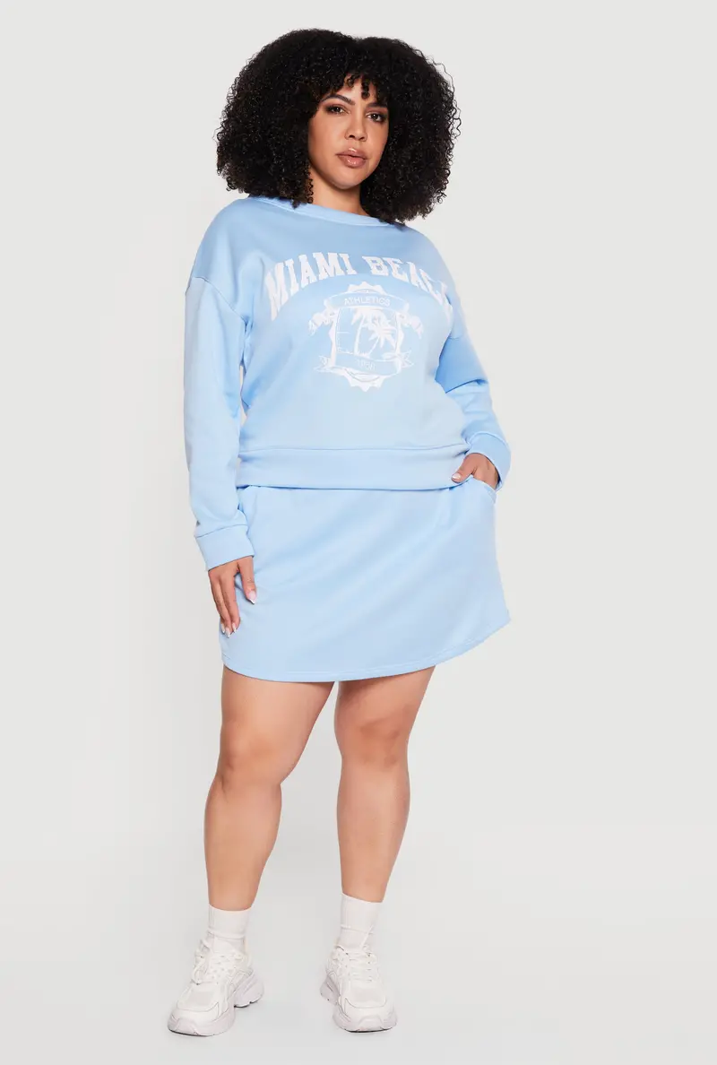 Plus Size Warm Pencil Skirt With Fleece Interior And Shorts Layer 1